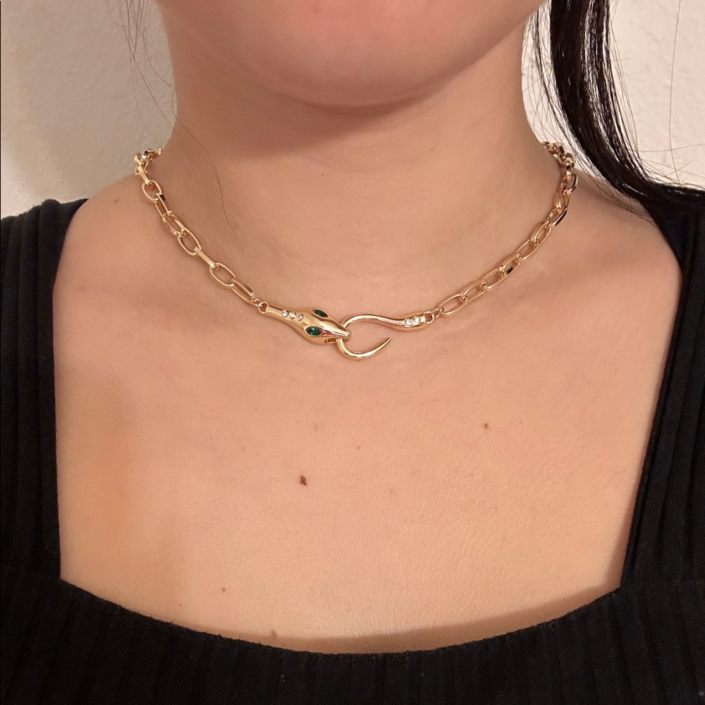 Gold Snake Chain Necklace